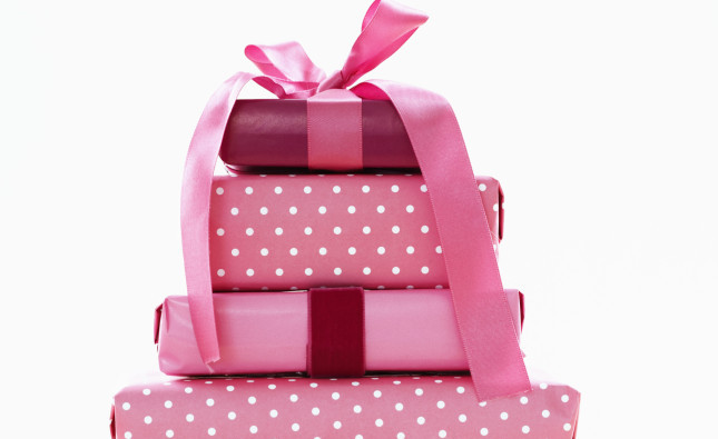 Gifts in Pink Wrapping Paper